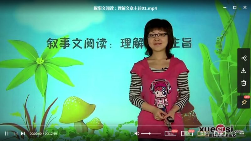 学而思 王雨洁 小学五年级春季语文课外拓展叙事+写人阅读写作MP4视频 百度云下载-儿童教育网